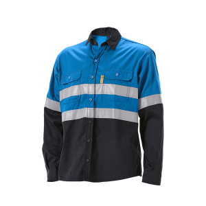 Dromex Evotech reflective long sleeve shirt, black and blue